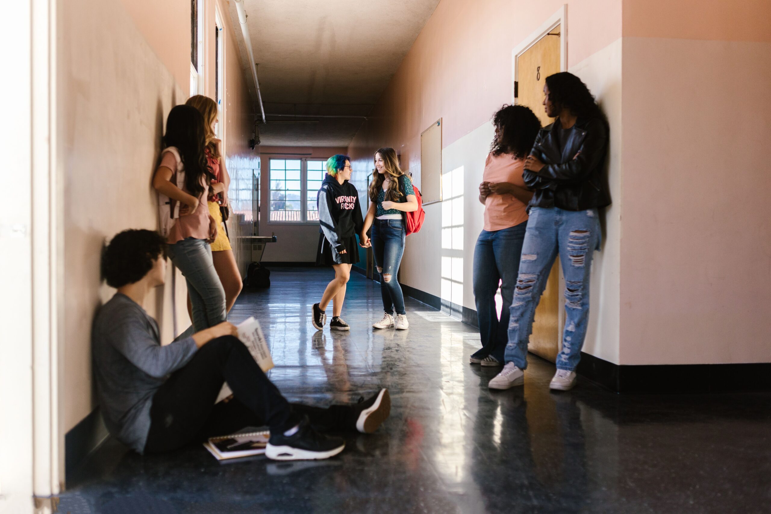 Students in hallway