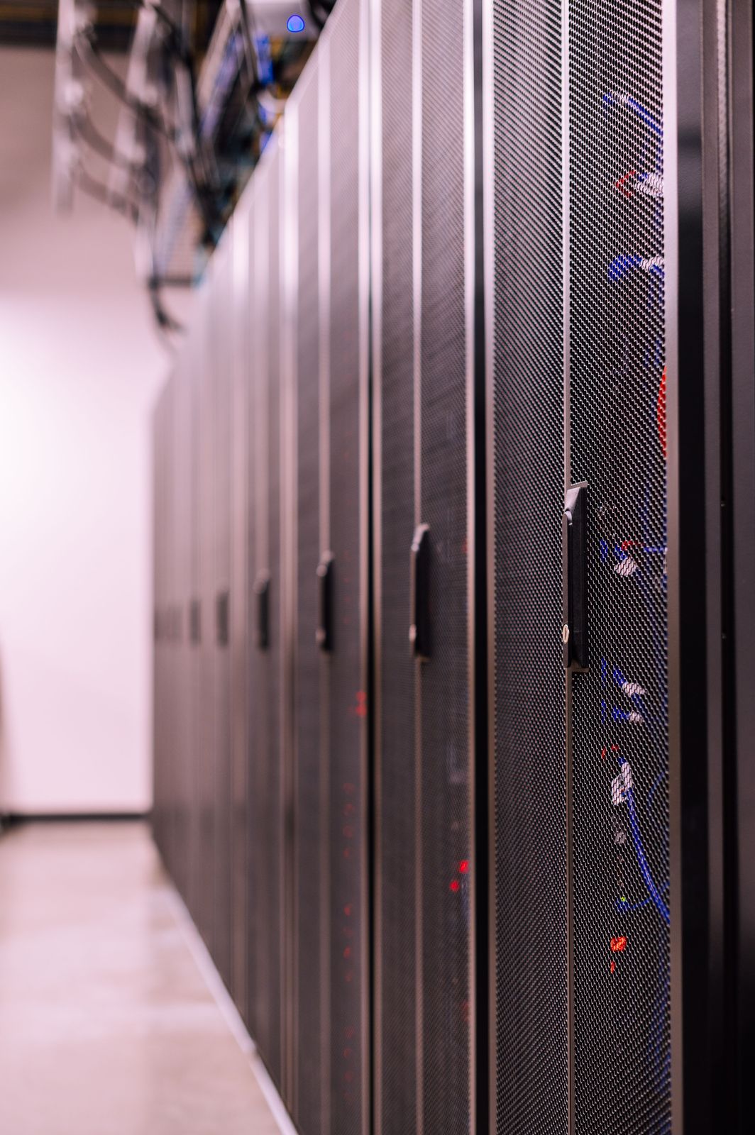 Secured server room corridor