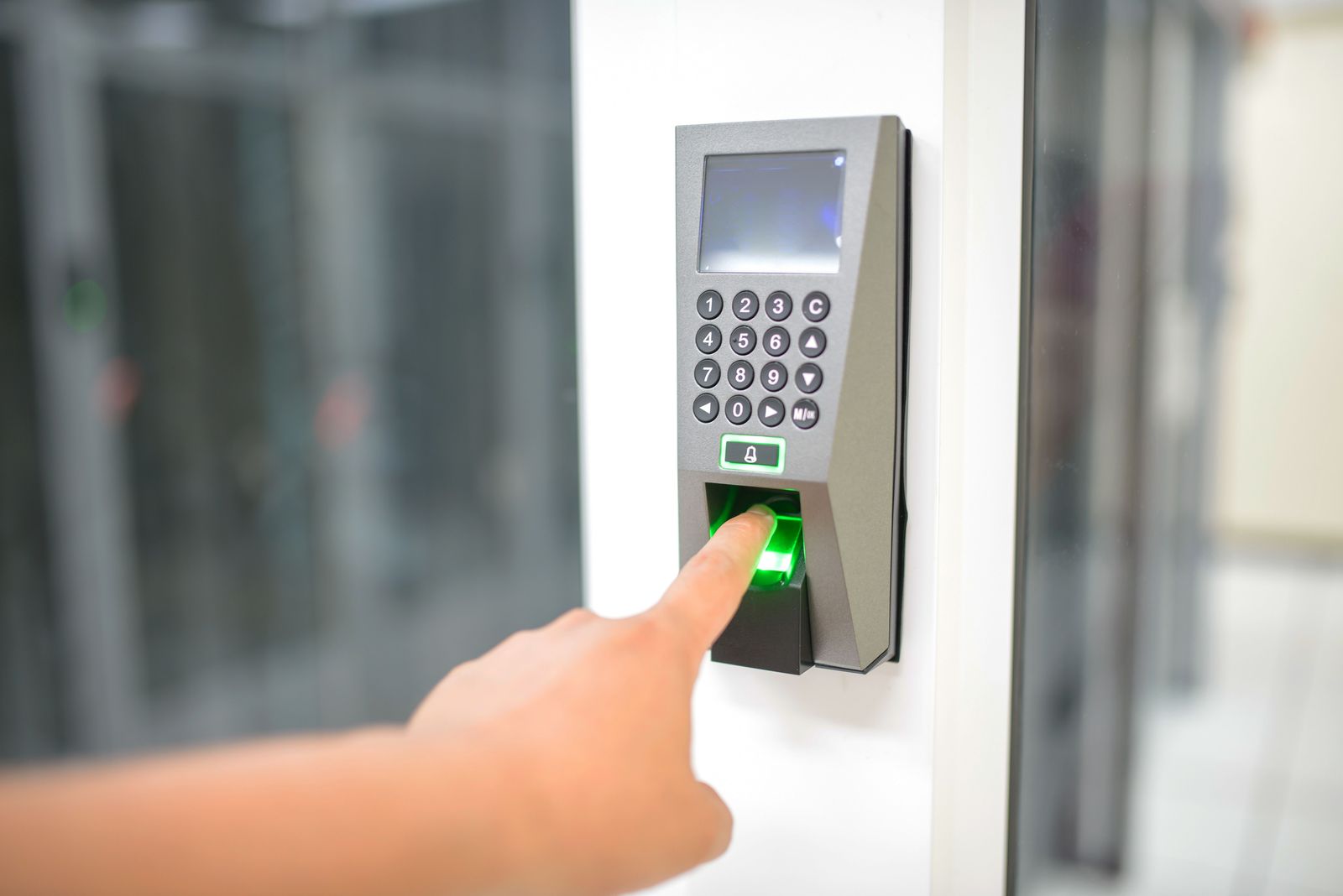Biometric fingerprint access control at entry